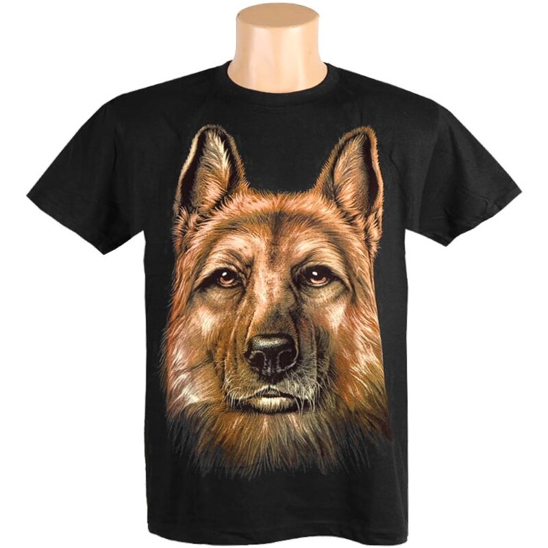 Pánske tričko čierne vlčiak 25954856