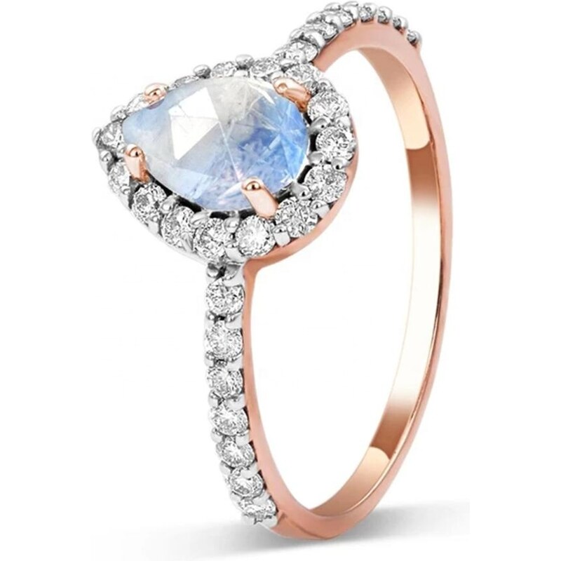 Royal Exklusive Royal Fashion prsteň Kvapka s drahokamom Moonstonom 41493020