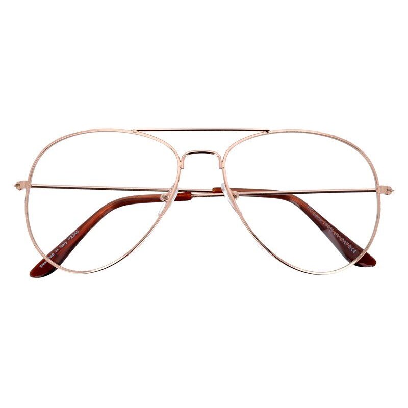 Sunmania Zlaté číre okuliare pilotky Aviator 3971667