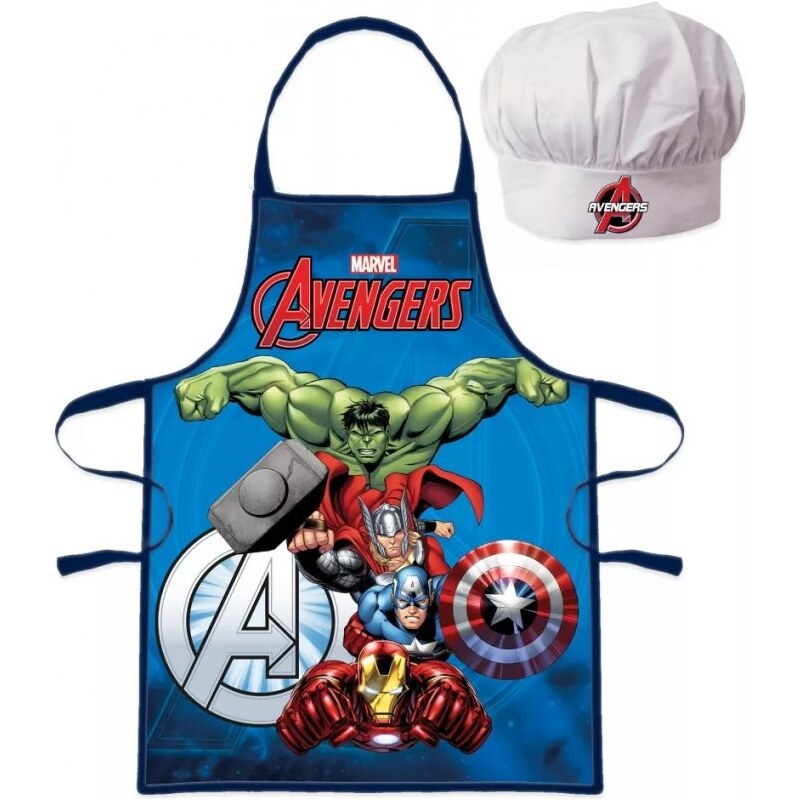 EUROSWAN Detská zástera s kuchárskou čiapkou Avengers - MARVEL