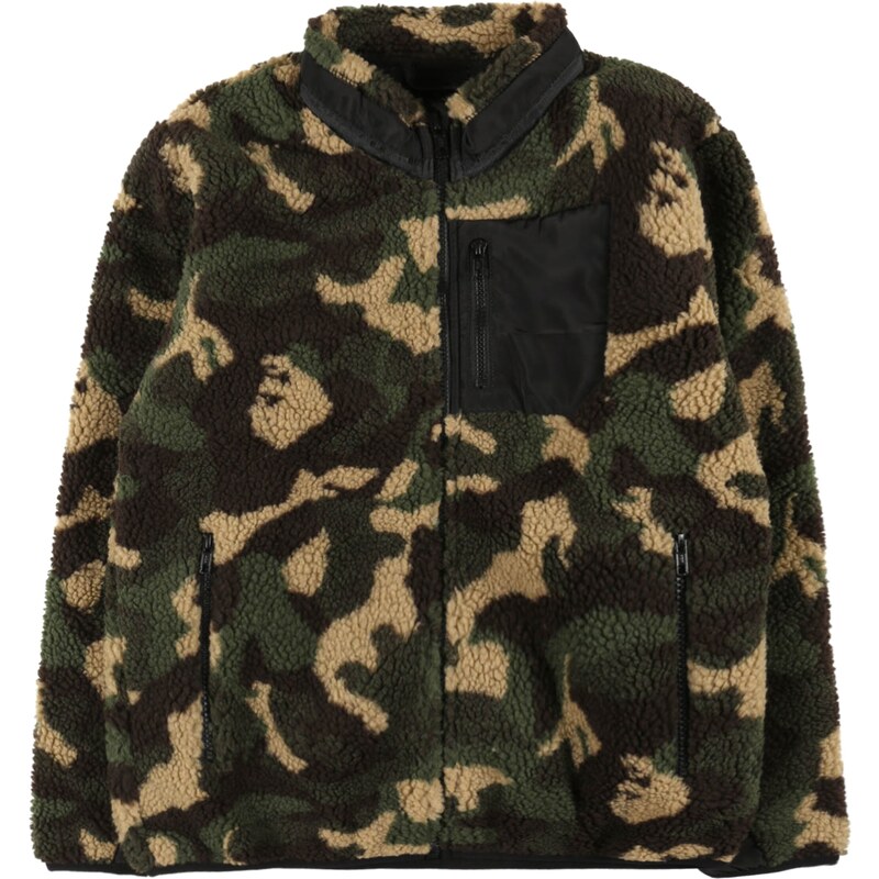 Urban Classics Prechodná bunda béžová / tmavozelená / čierna 26312891