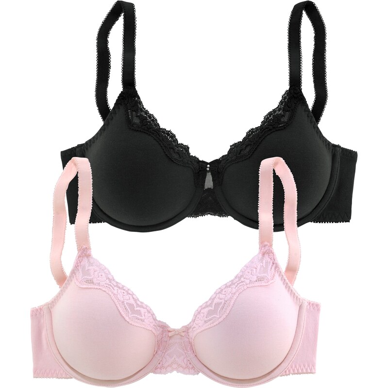 PETITE FLEUR Podprsenka rosé / čierna 66478932