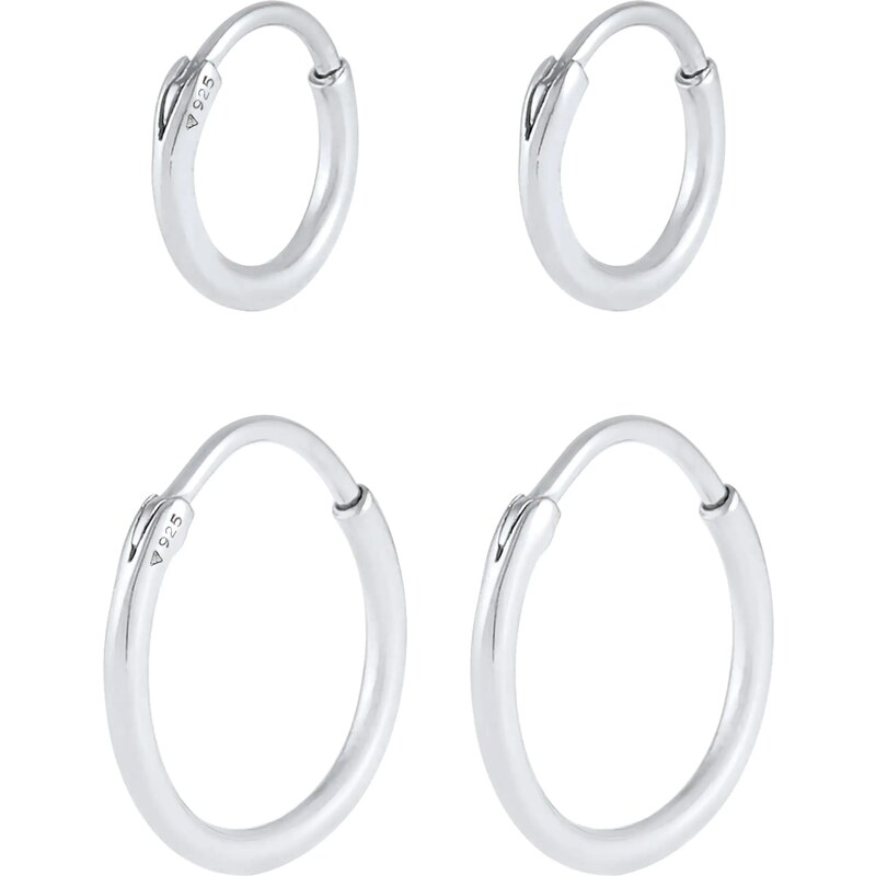 KUZZOI Náušnice Creolen strieborná 54223856