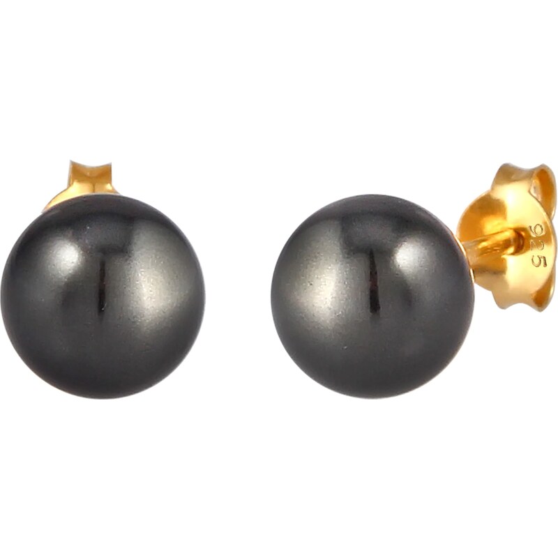 Nenalina Náušnice Perlen zlatá / čierna 66846372