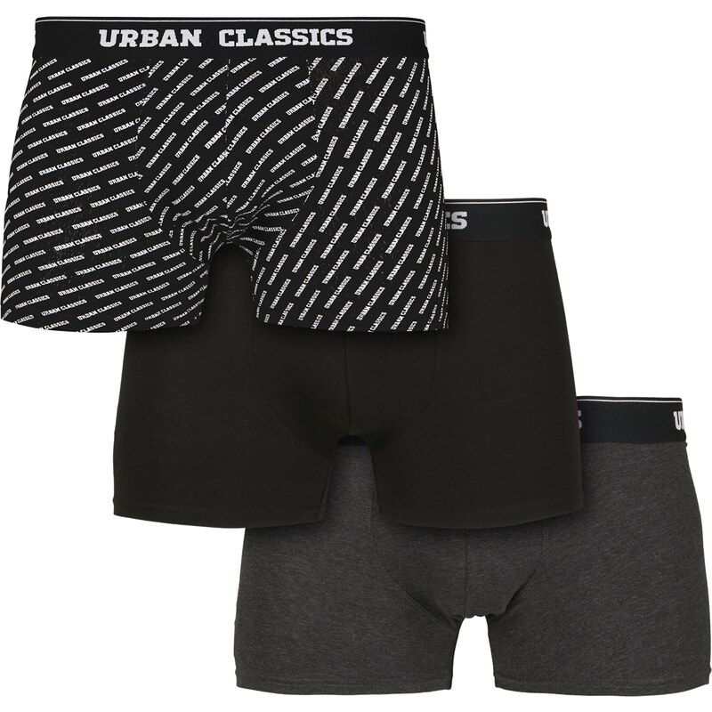 Urban Classics Boxerky tmavosivá / čierna / biela 54223884