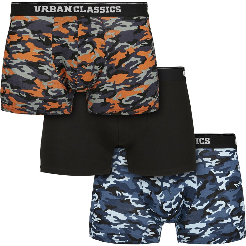 Urban Classics Boxerky dymovo modrá / modrosivá / oranžová / čierna 54223889