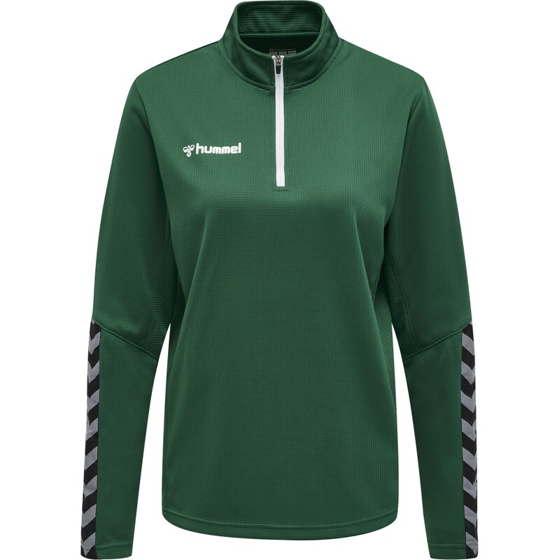 Hummel Športová mikina Authentic sivá / tmavozelená / čierna / biela 67727945