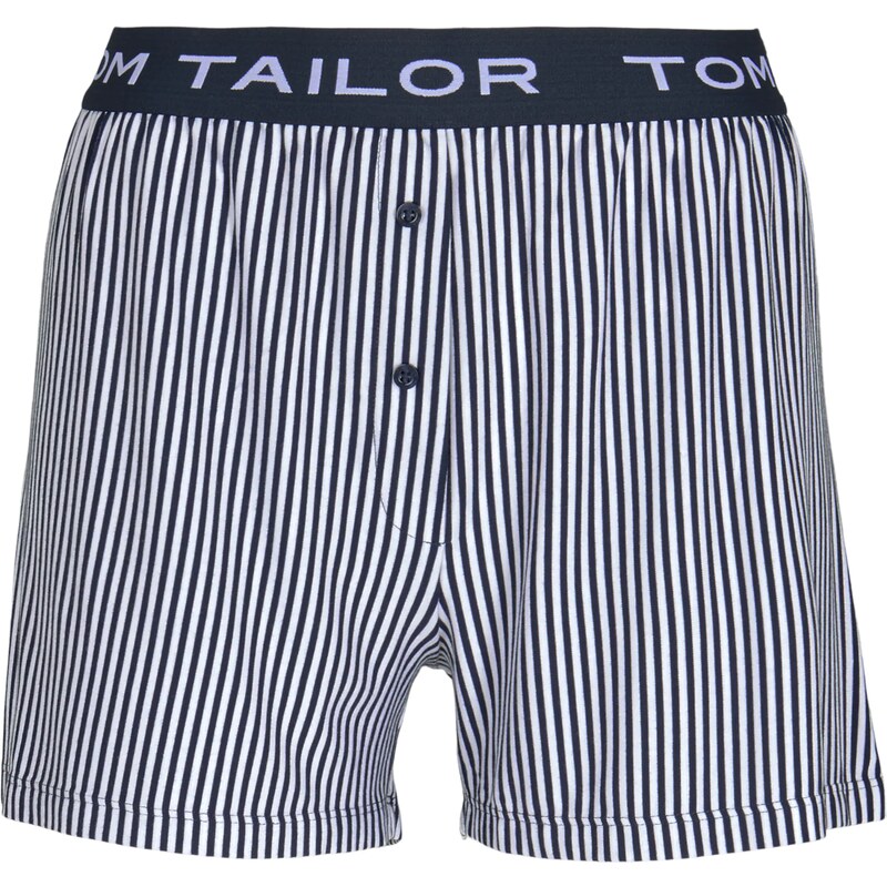 TOM TAILOR Pyžamové nohavice námornícka modrá / biela