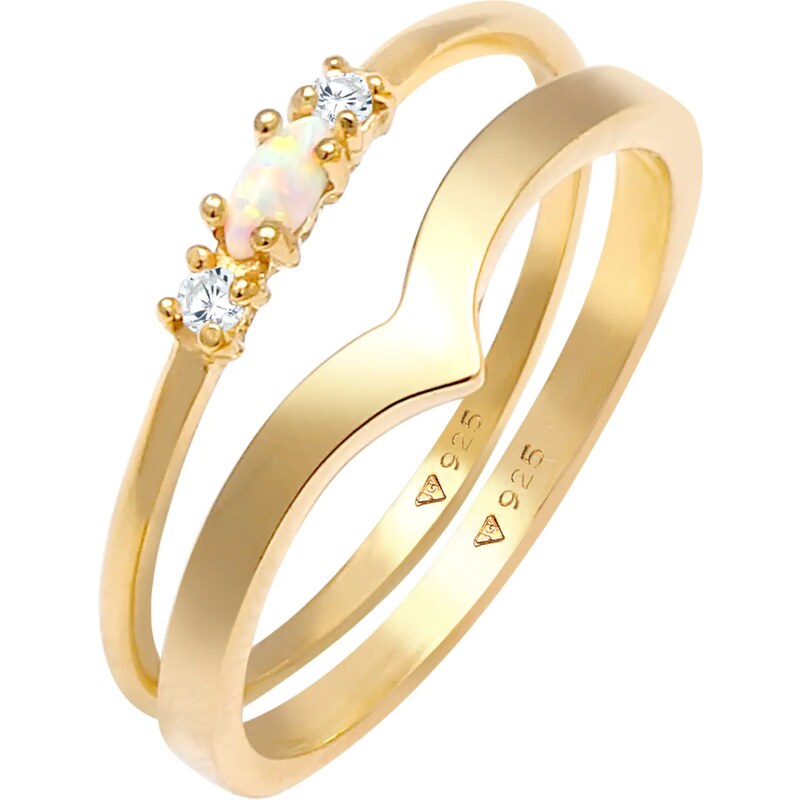 ELLI Prsteň zlatá / priehľadná 54224245