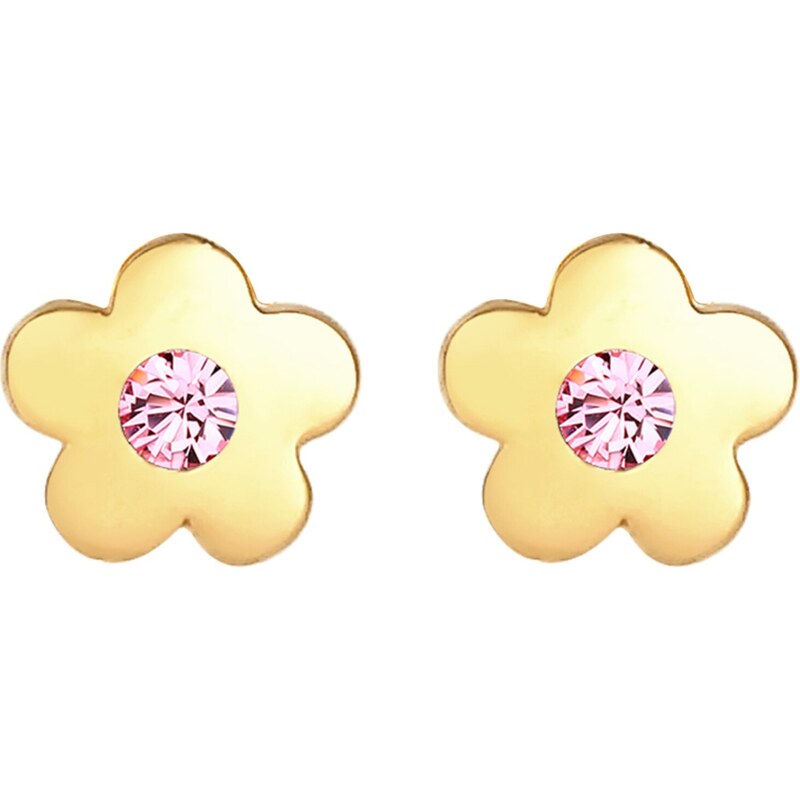 ELLI Bižutéria Blume zlatá / ružová 66479002