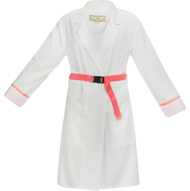 MYMO Prechodný kabát neónovo ružová / biela 65867333