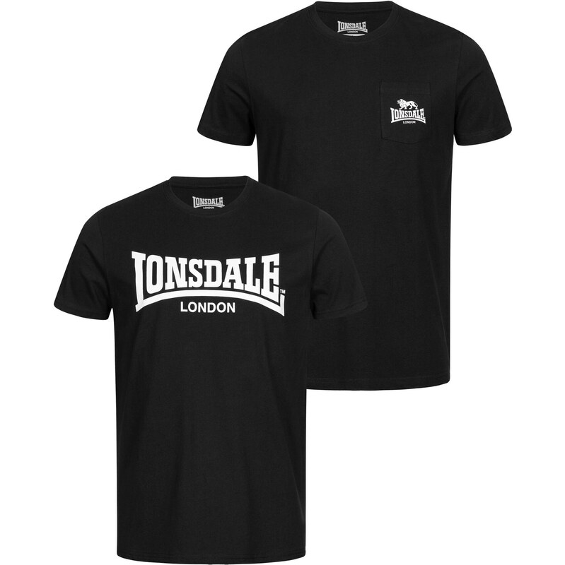 LONSDALE Tričko čierna / biela 64412391