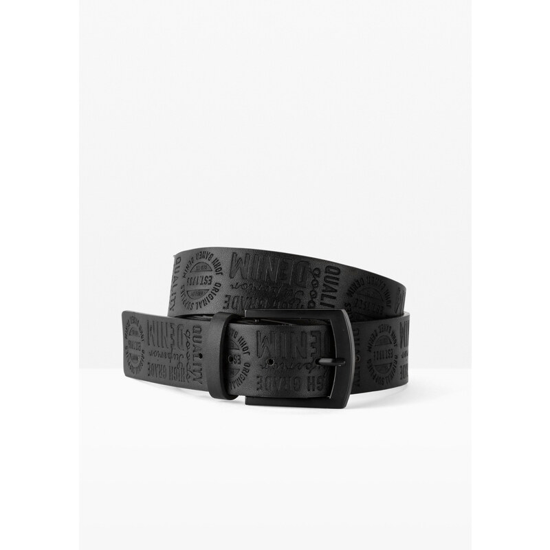 bonprix Opasok s nápadným razením, farba čierna 44742333