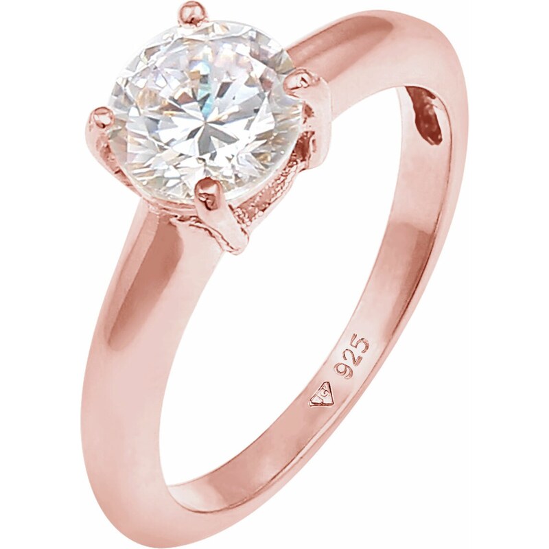 ELLI Prsteň Solitär ružové zlato 58421018