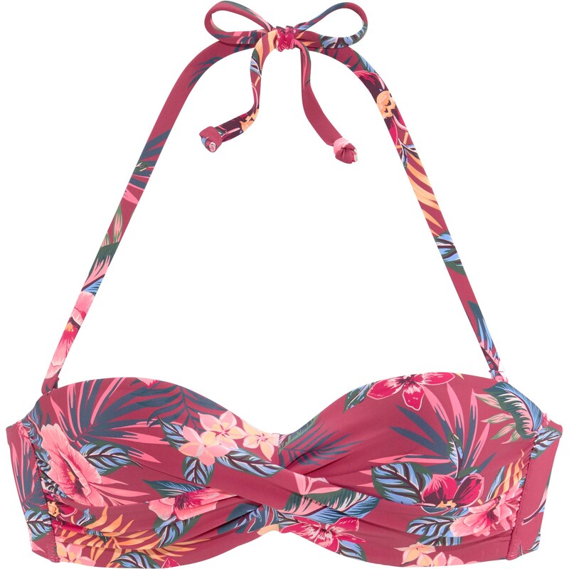 s.Oliver Bikinový top modrá / tmavozelená / ružová 54225477