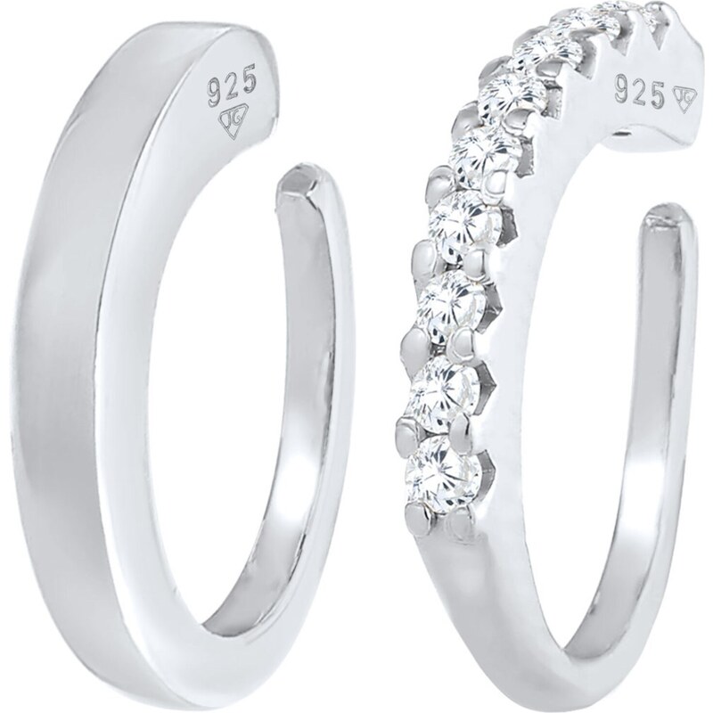 ELLI Náušnice strieborná / priehľadná 66608546