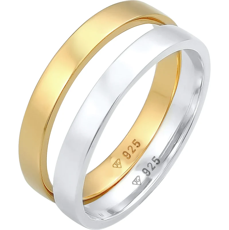 ELLI Prsteň Bi Color zlatá / strieborná 65641427