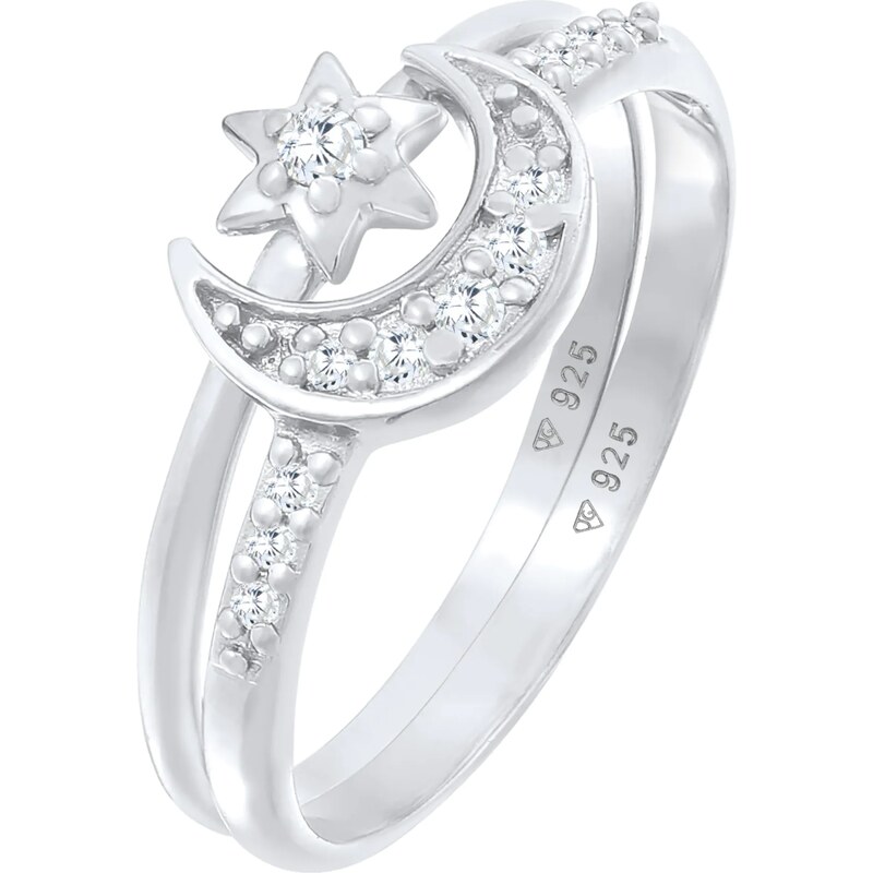 ELLI Prsteň Astro Halbmond Sterne strieborná 54226053