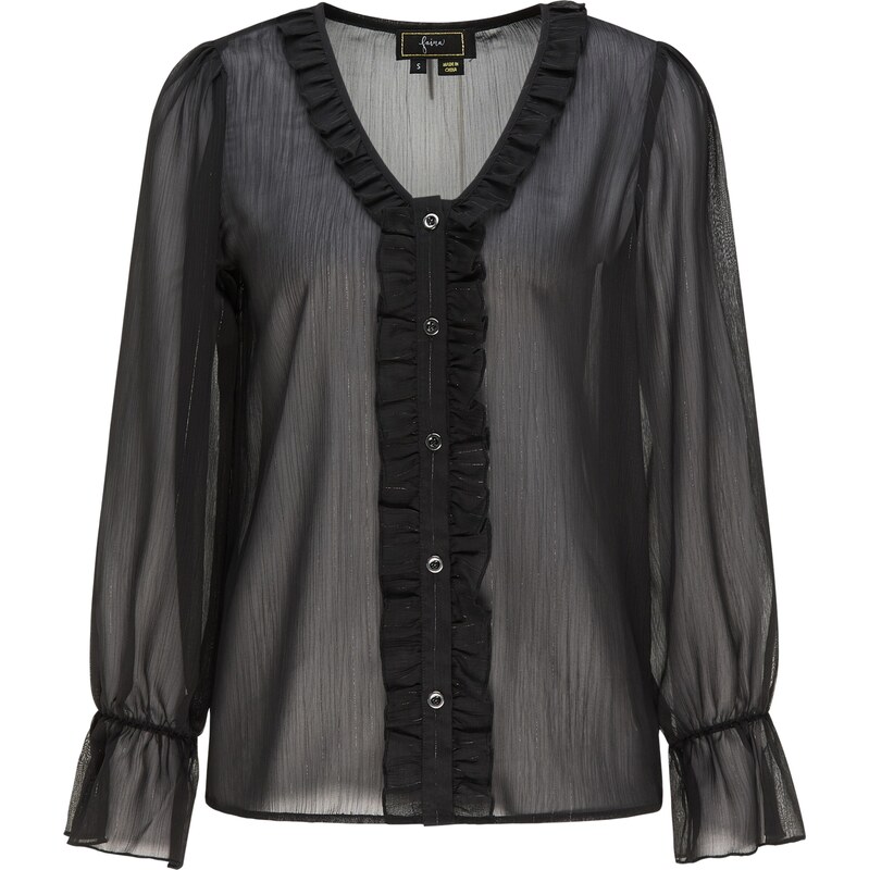 faina Blúzka čierna / strieborná 62293537