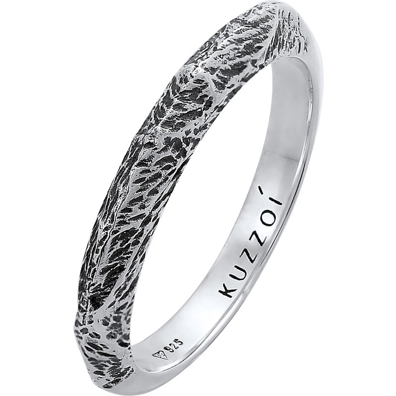 KUZZOI Prsteň čierna / strieborná 54226183