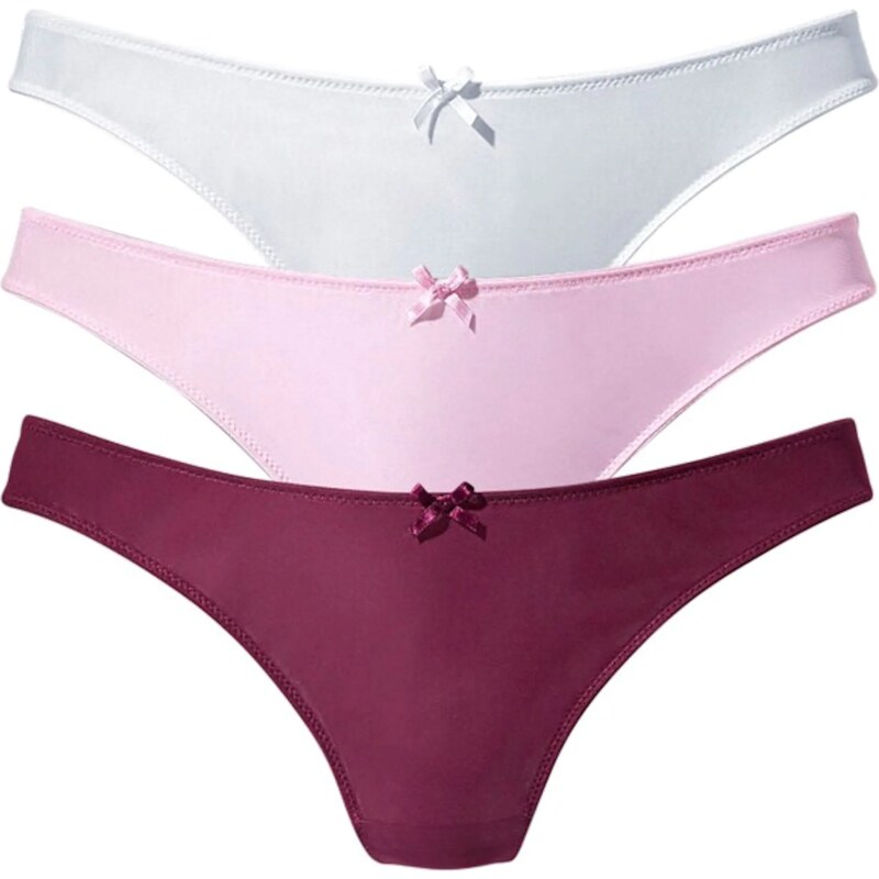 PETITE FLEUR Tangá pastelovo ružová / vínovo červená / biela 57992700