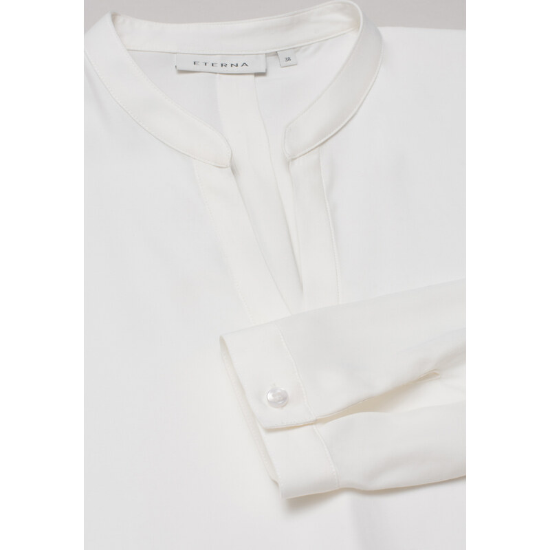 Dámska tunika krémová farba výstrih do V ETERNA Easy Iron 67123248