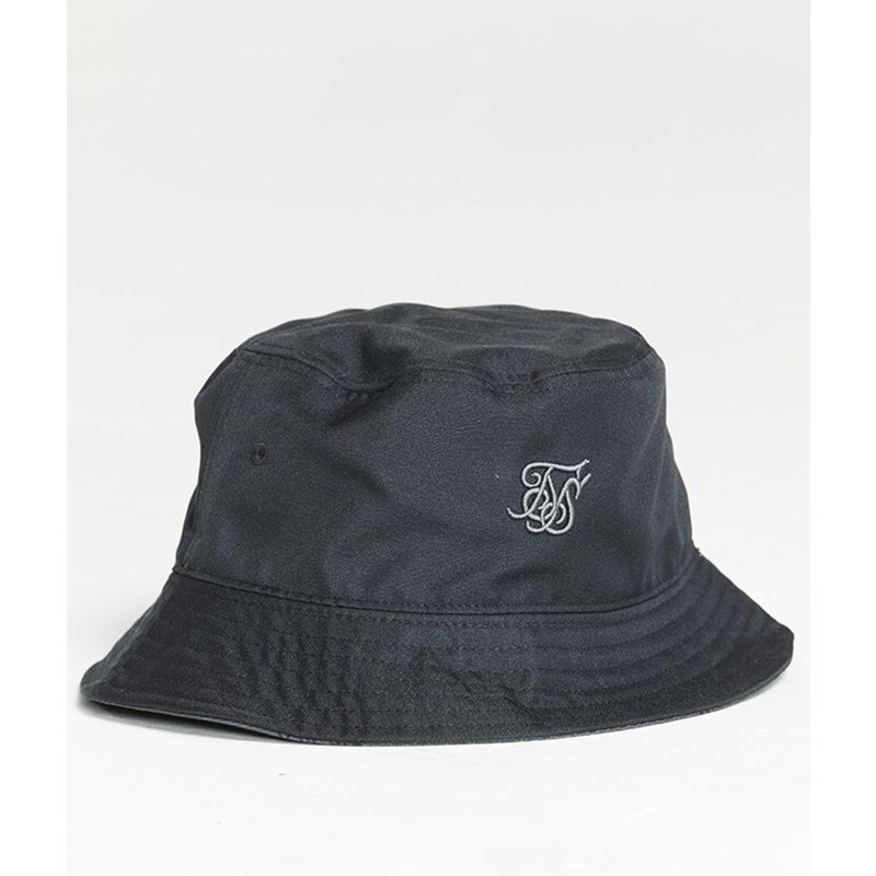 Klobúk SikSilk Reverse AOP Bucket Hat - Black & Grey