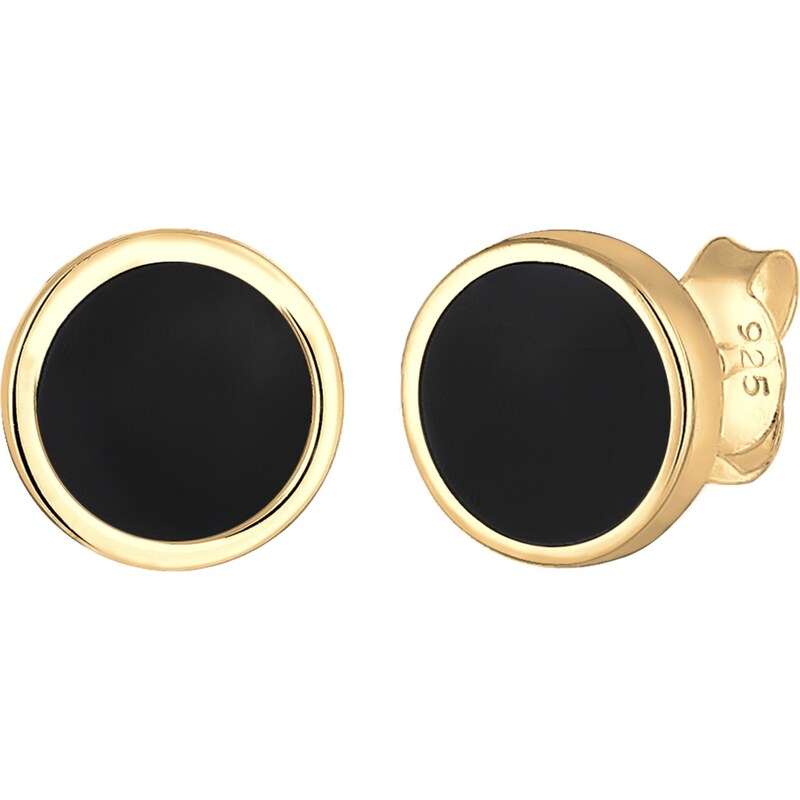 KUZZOI Náušnice Geo zlatá / čierna 54221935