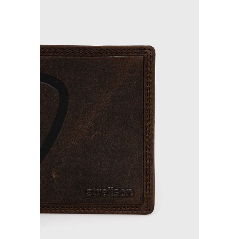 Kožená peňaženka Strellson pánska, hnedá farba, 4010000047.702