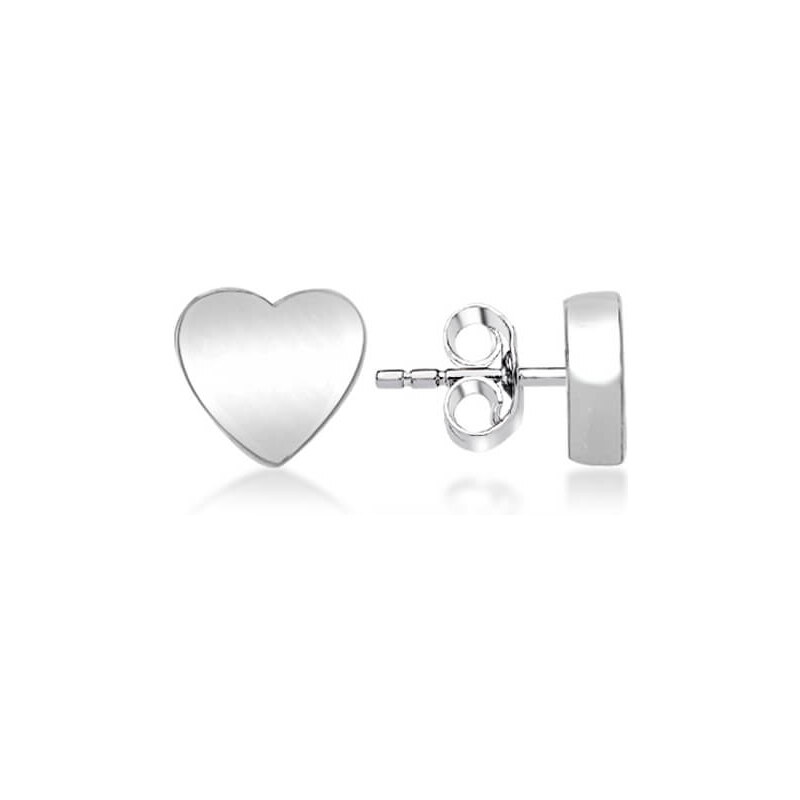 Brilio Silver Strieborné minimalistické náušnice srdiečka LME0818 66590001