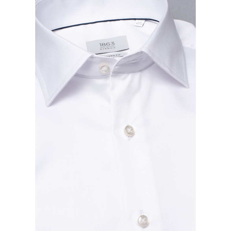 1863 BY ETERNA luxusná keprová košeľa biela Modern Fit super soft Non 46048172