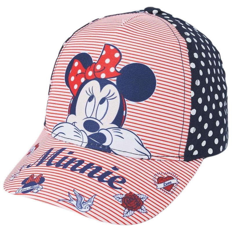 Minnie Mouse modrá dievčenská šiltovka s bodkami 26152111