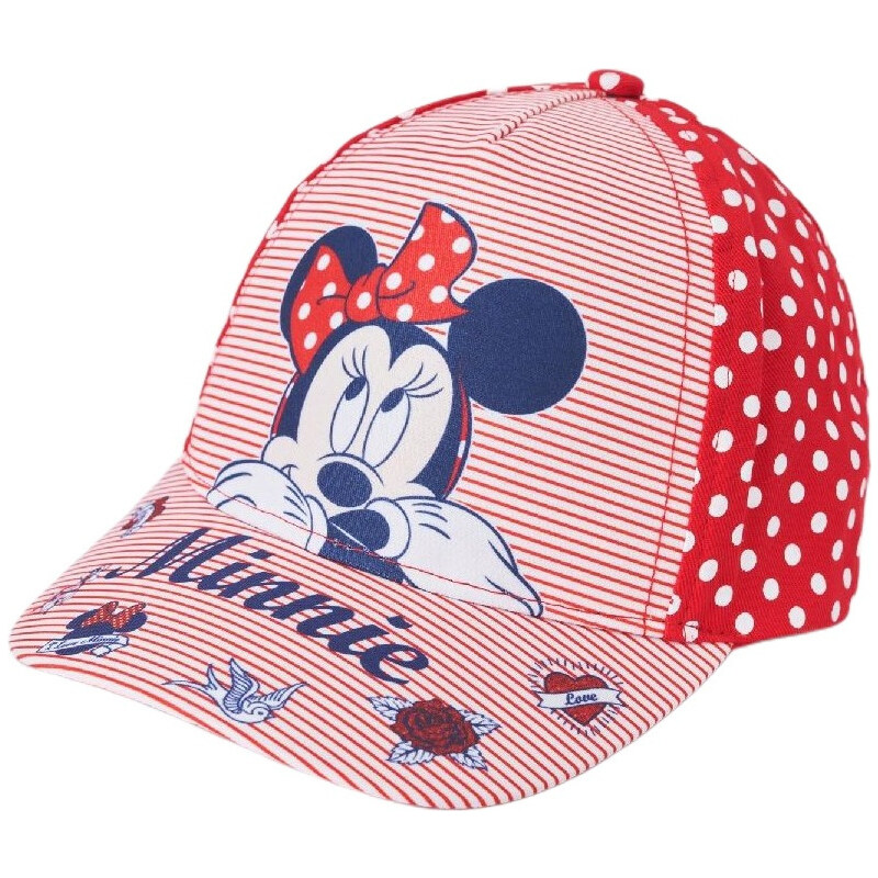 Minnie Mouse červená dievčenská šiltovka s bodkami 26152112