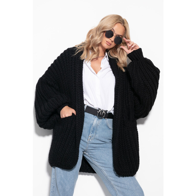 Glara Oversized dámsky vlnený kardigan 26192347