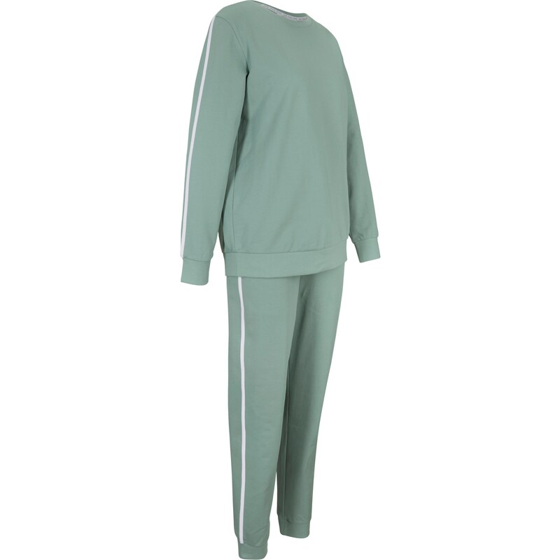 bonprix Bavlnené športové oblečenie (2-dielna sada), farba zelená 44791293