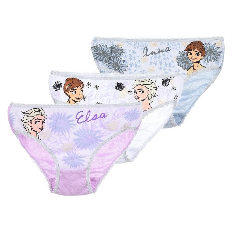 Fialovo-bielo-modrá sada nohavičiek Frozen 2 - 3ks 26207498