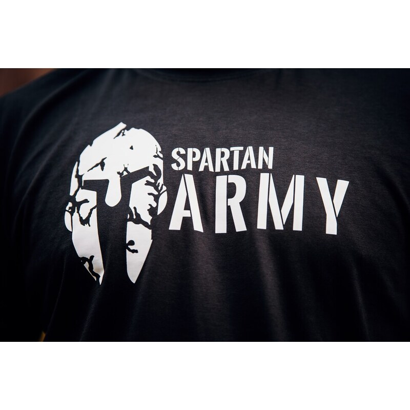 DRAGOWA krátke tričko spartan army, biela 160g/m2