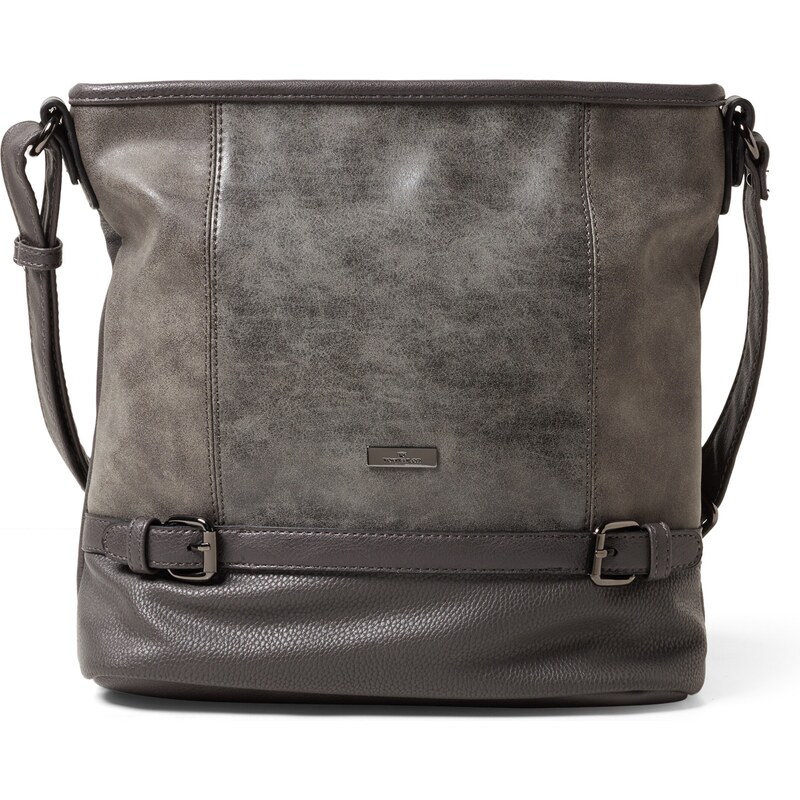 TOM TAILOR Kabelka na rameno Juna tmavošedá / tmavosivá / strieborná 23140004