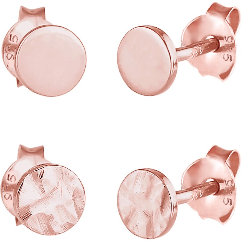 ELLI Náušnice Geo ružové zlato 55483305