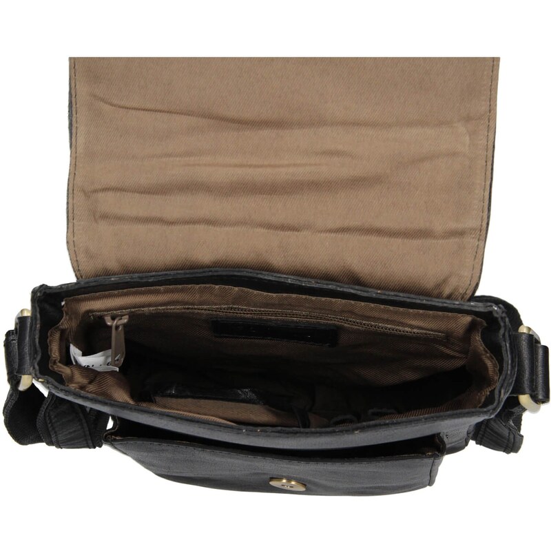 Ashwood Leather Pánska kožená taška cez rameno Ashwood Lincoln -čierna