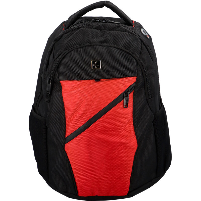 Pánsky batoh čierno červený - Suissewin 1011 červená 26251389