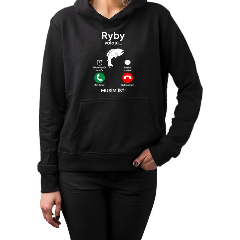 E-shop Garibald Ryby volajú, musím ísť - Dámska mikina s potlačou