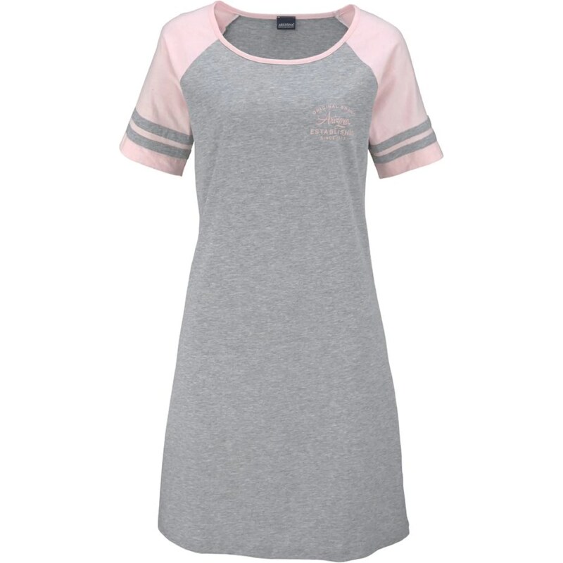 ARIZONA Nočná košieľka sivá melírovaná / svetloružová 54440767