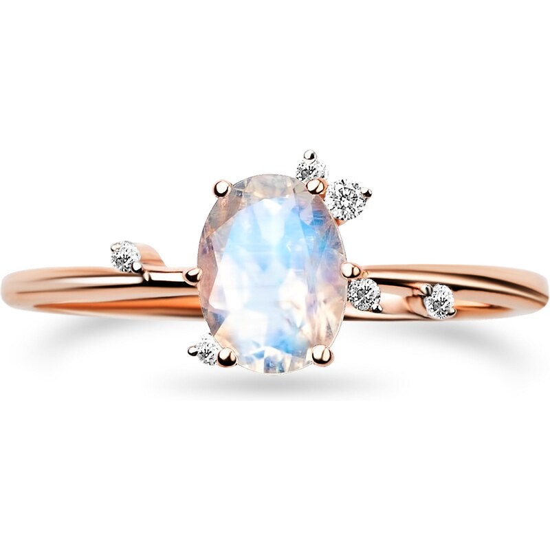 Royal Exklusive Emporial luxusný prsteň Mesačný dúhový kameň Leaves 36073610