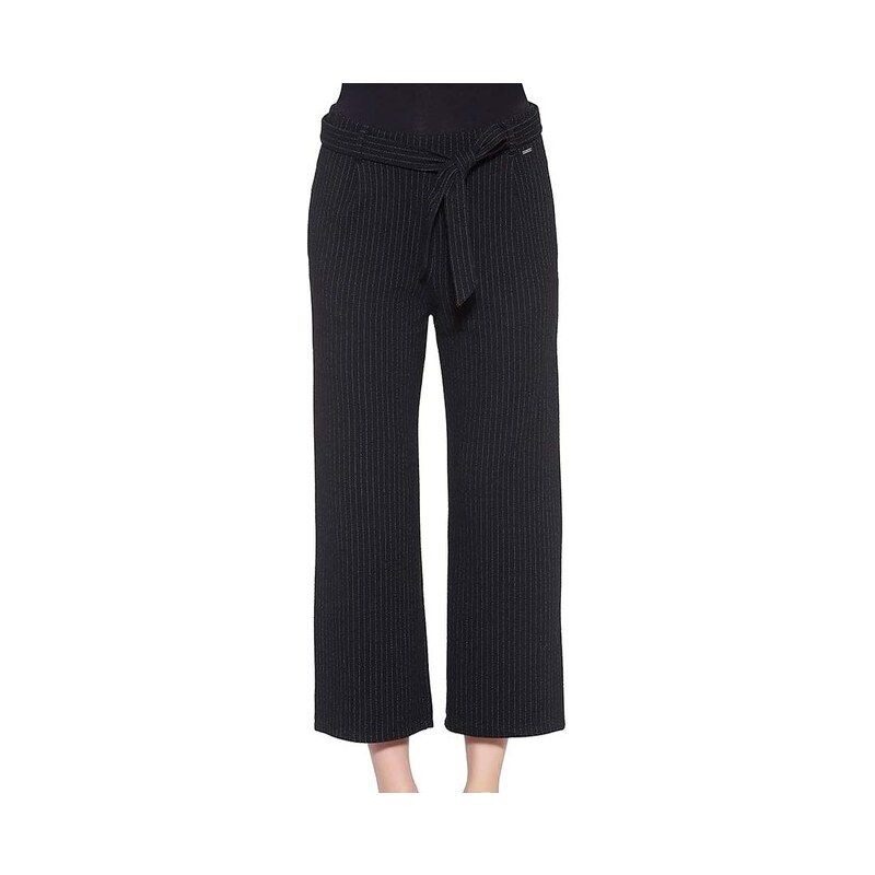 E-shop Hera Interlook culotte nohavice s pásikmi Herrlicher, čierna