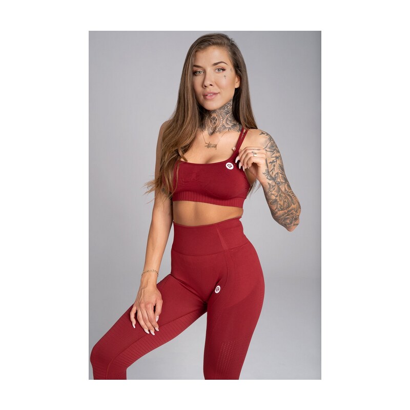 E-shop Športová podprsenka Seamless Bordo - Gym Glamour