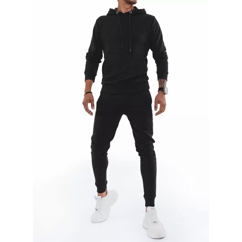 Buďchlap Pohodlná čierna tepláková súprava 37641492