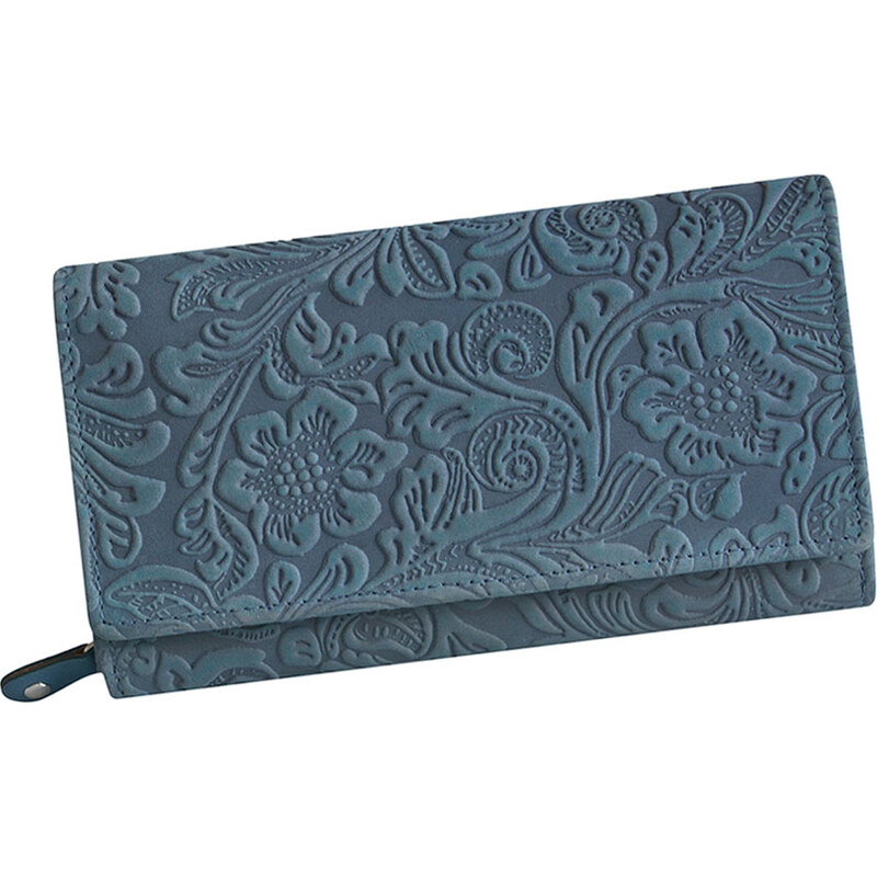 Mercucio 4211835-6 modrá kartová kožená peňaženka dámska