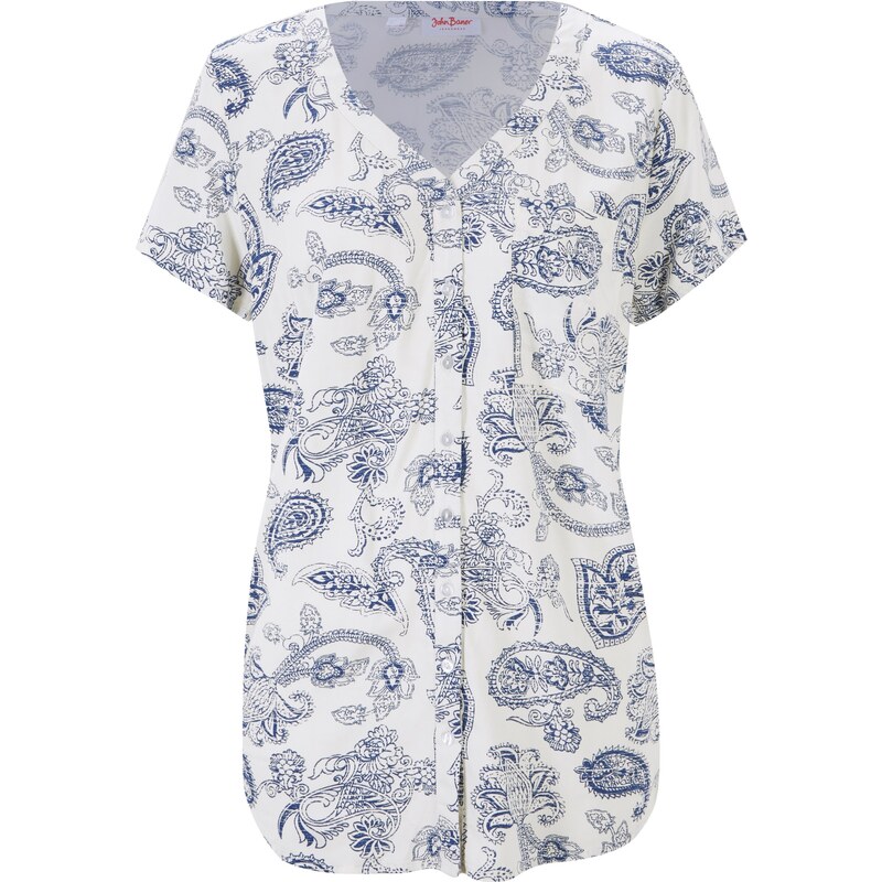 bonprix Blúzka s krátkym rukávom, farba biela 44735676