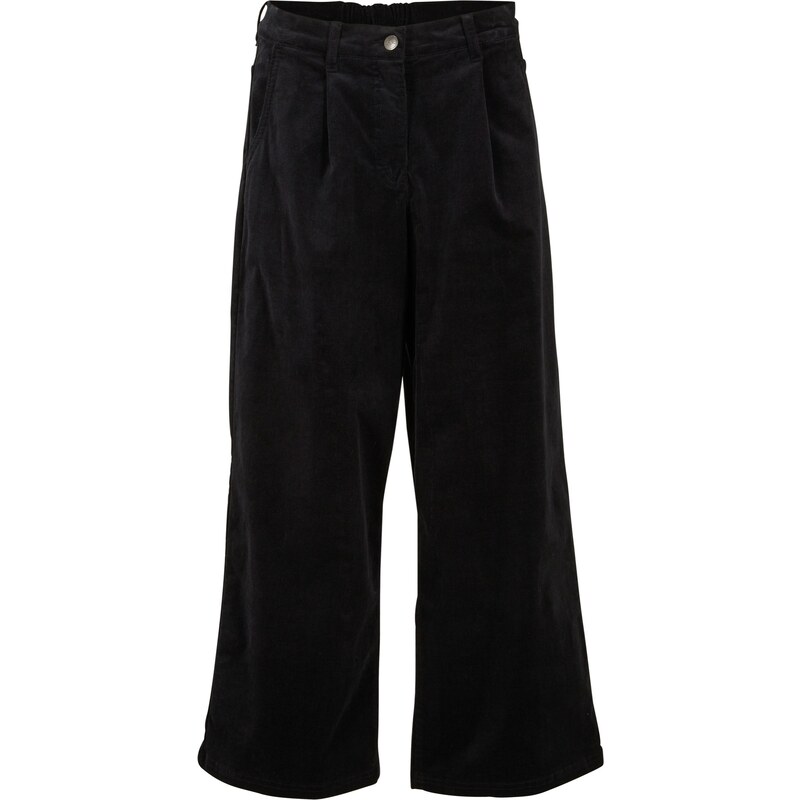 bonprix Široké kordové strečové nohavice s pohodlným vysokým pásom, 7 45900678